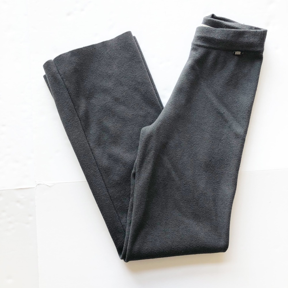 Scotch & Soda Pants Womens XS Charcoal Grey Wide Leg Knit Lounge Stretch